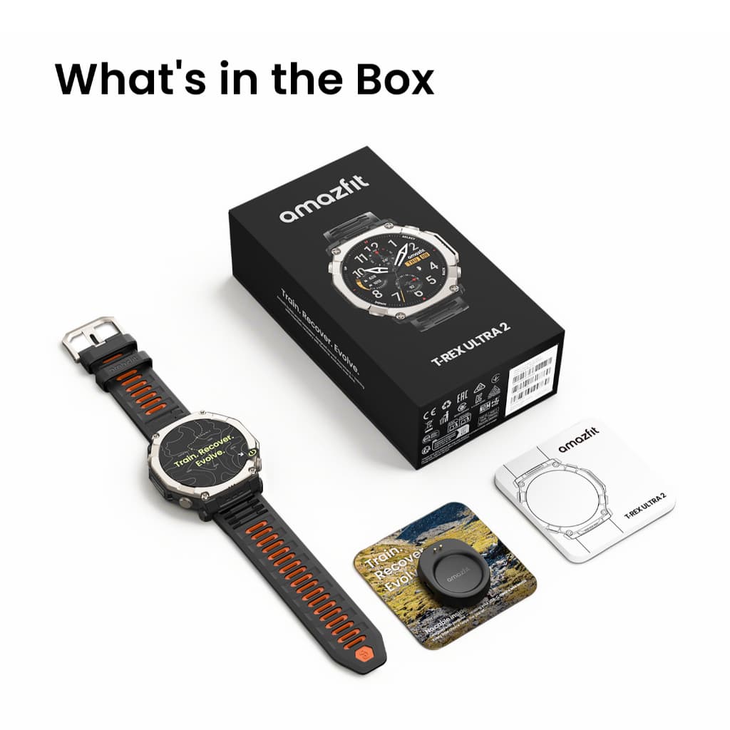 Amazfit T-Rex Ultra 2 สมาร์ทวอทช์สายลุย GPS Dual-Band ไทเทเนียม 51มม. จอ AMOLED Sapphire https://wayoza.com