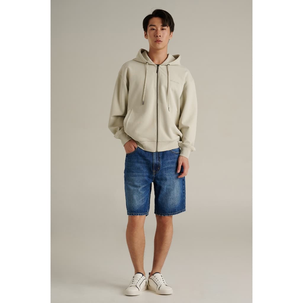 Mc JEANS เสื้อกันหนาว ฮู้ดดี้ Unisex แขนยาว สีเทาอ่อน MJHZ264 https://wayoza.com