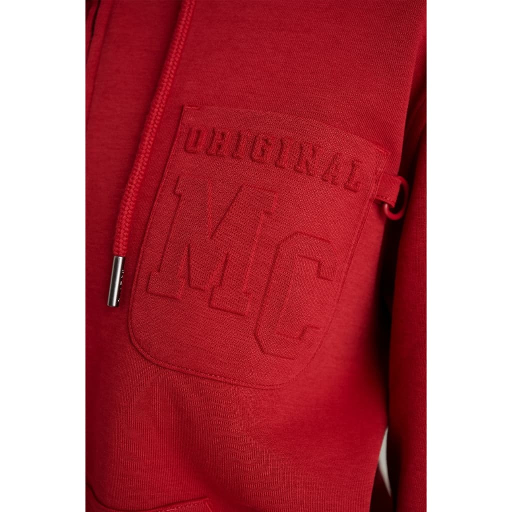 Mc JEANS เสื้อกันหนาว ฮู้ดดี้ Unisex แขนยาว สีแดงเลือดหมู MJHZ250 ใช้เทคนิคปั้มนูน เนื้อผ้าสัมผัสเรียบ นุ่ม ใส่สบาย https://wayoza.com