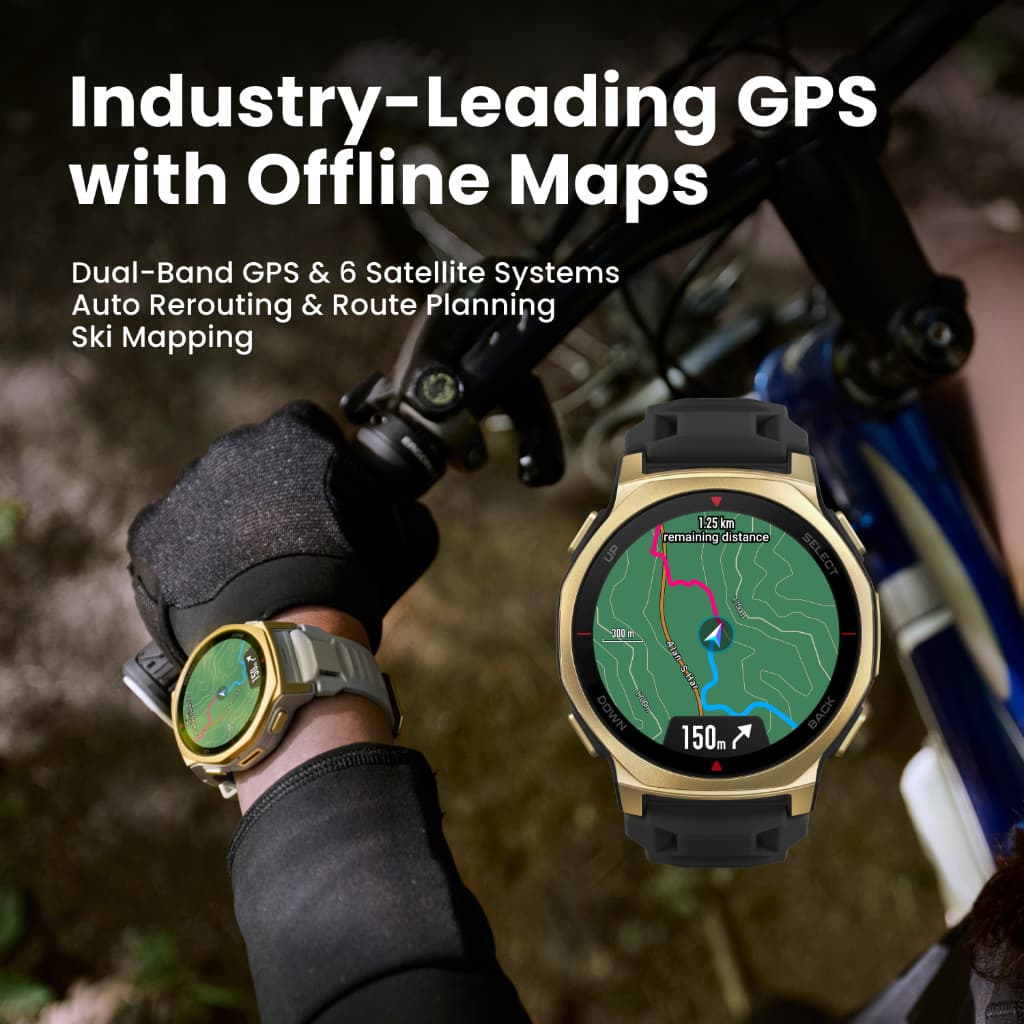 Amazfit T-Rex 3 Pro (44mm) สมาร์ทวอทช์ GPS แม่นยำ แผนที่ออฟไลน์ หน้าจอ Sapphire กันน้ำ 10ATM มาตรฐาน Military https://wayoza.com