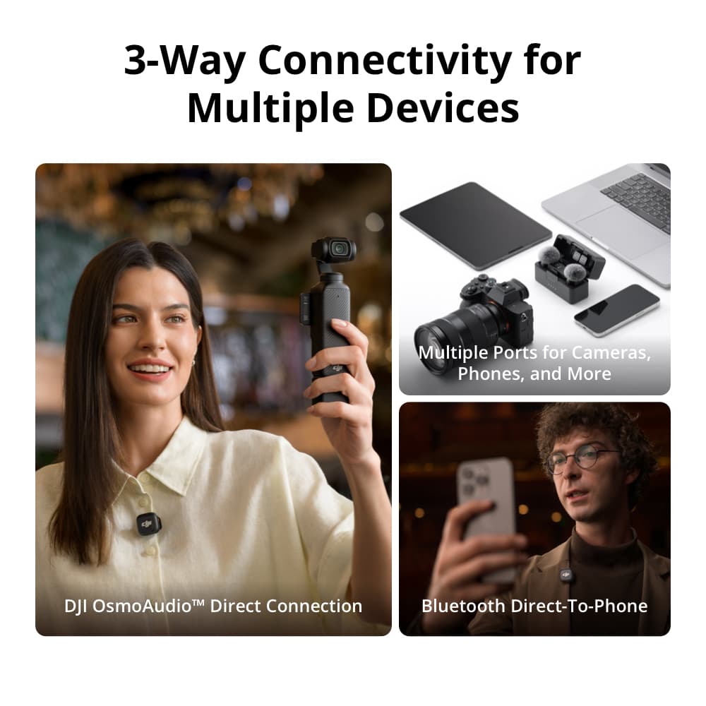 DJI Mic 3 ไมค์ไร้สาย Wireless Microphone 4TX + 8RX & Four Channal Output สำหรับบันทึกเสียงคุณภาพสูง https://wayoza.com