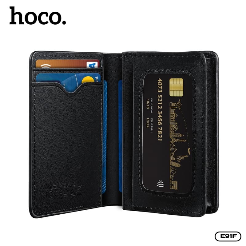 hoco รุ่น E91F กระเป๋าสตางค์อัจฉริยะ GPS ติดตาม ระบบระบุตำแหน่ง รองรับเครือข่าย iOS Find My https://wayoza.com