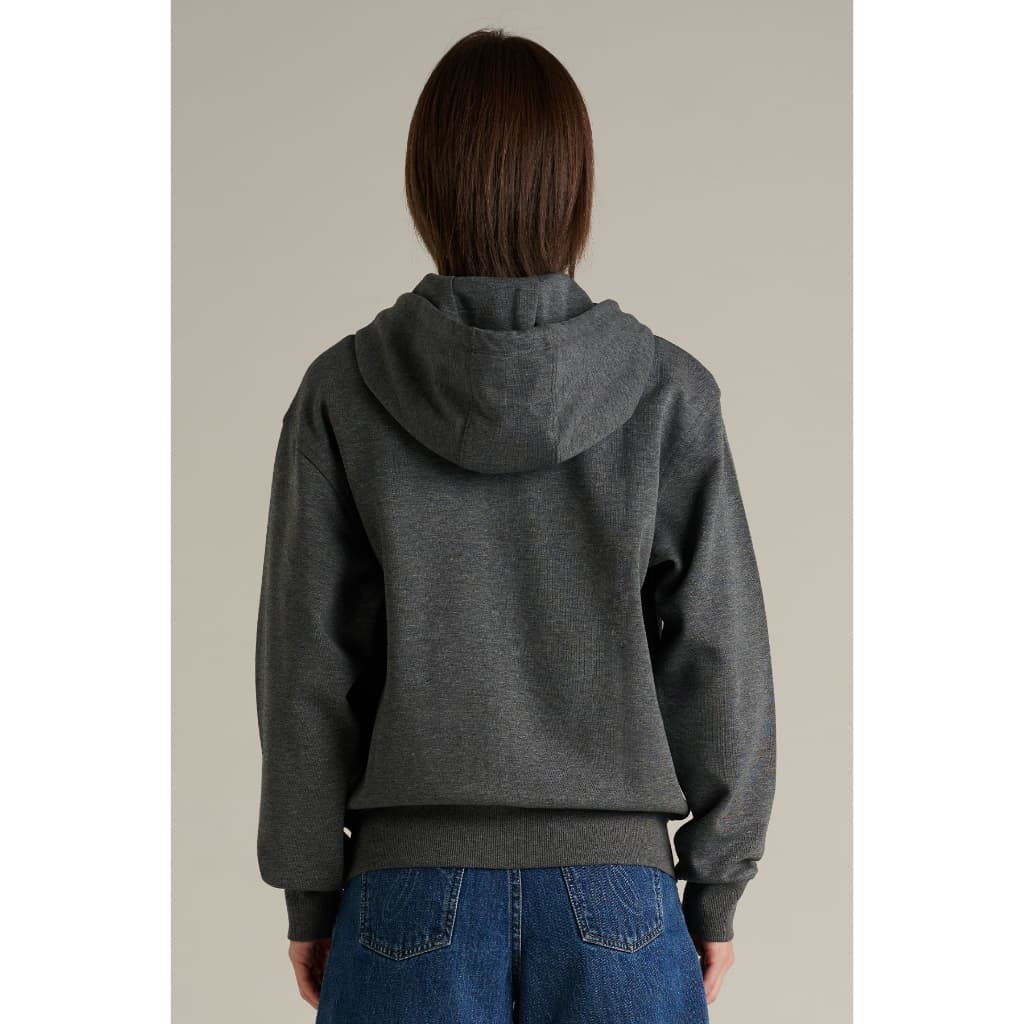 Mc JEANS เสื้อกันหนาว ฮู้ดดี้ Unisex แขนยาว สีเทาเข้ม MJHZ263 https://wayoza.com