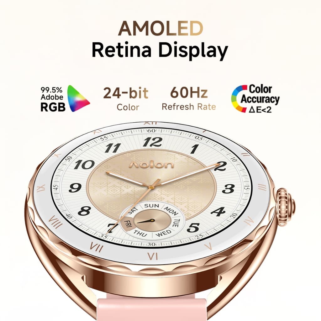 Aolon Nova นาฬิกา smart watch 1.32'' ผู้หญิง AMOLED 60Hz AOD 300mAh การตรวจจับการนอนกลางวัน ตรวจหาสุขภาพโดยอัตโนมัติ https://wayoza.com