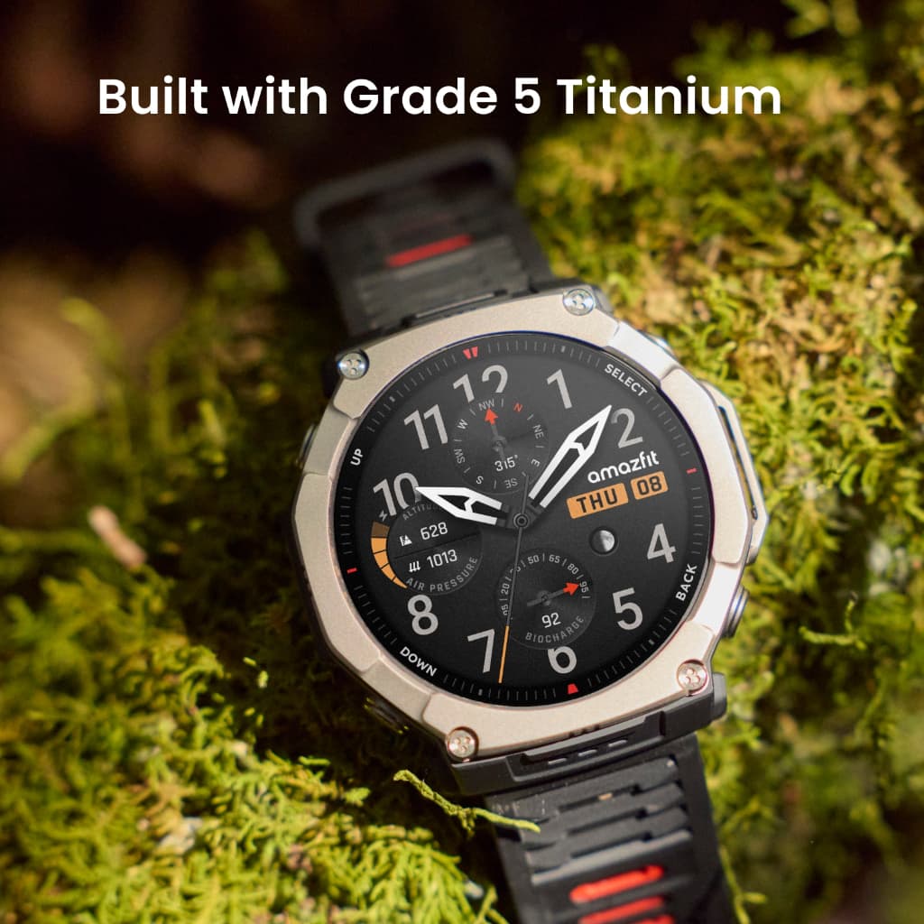 Amazfit T-Rex Ultra 2 สมาร์ทวอทช์สายลุย GPS Dual-Band ไทเทเนียม 51มม. จอ AMOLED Sapphire https://wayoza.com