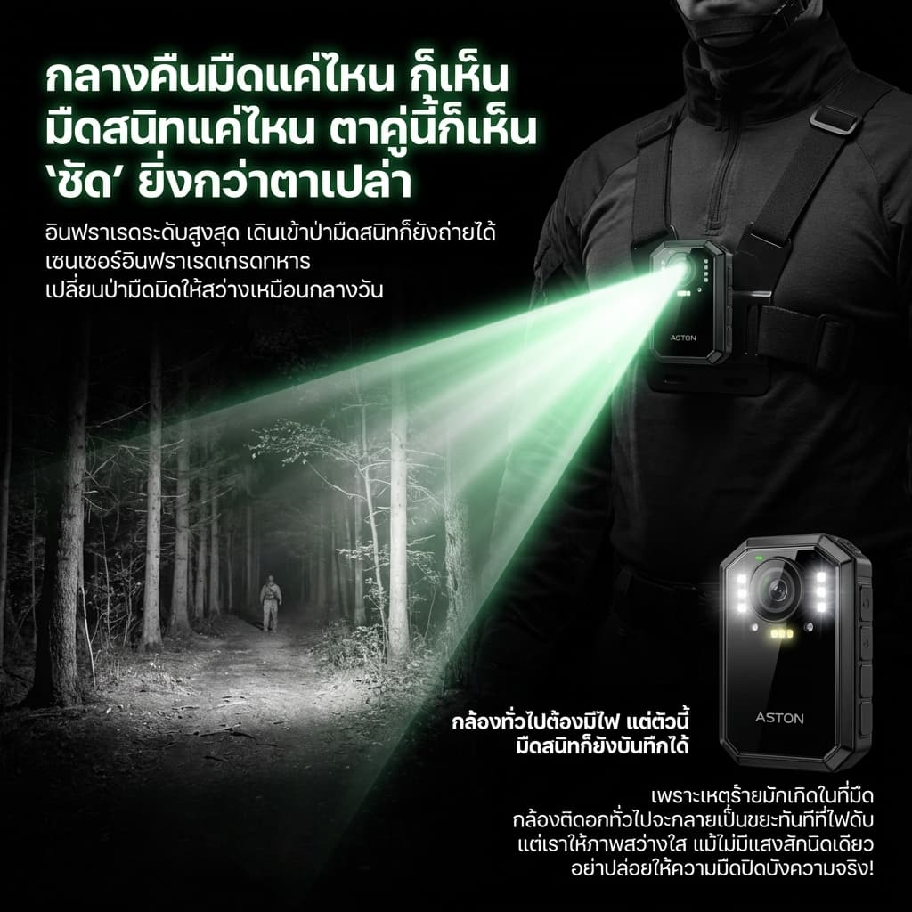 ASTON MOTO X กล้องติดอก 2K กล้องติดหน้าอก Body Camera กันน้ำ IPX68 ใช้ต่อเนื่อง 9-10 ชม รับประกันสินค้า 1 ปี https://wayoza.com