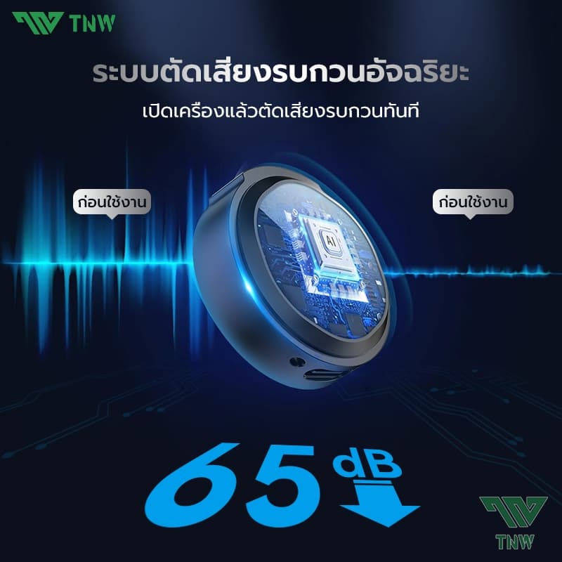 TNW A28 ไมโครโฟนไร้สาย ตัดเสียงรบกวน Wireless Microphone เสียบแล้วใช้งานได้เลย สําหรับสมาร์ทโฟน IPhone Type-C https://wayoza.com