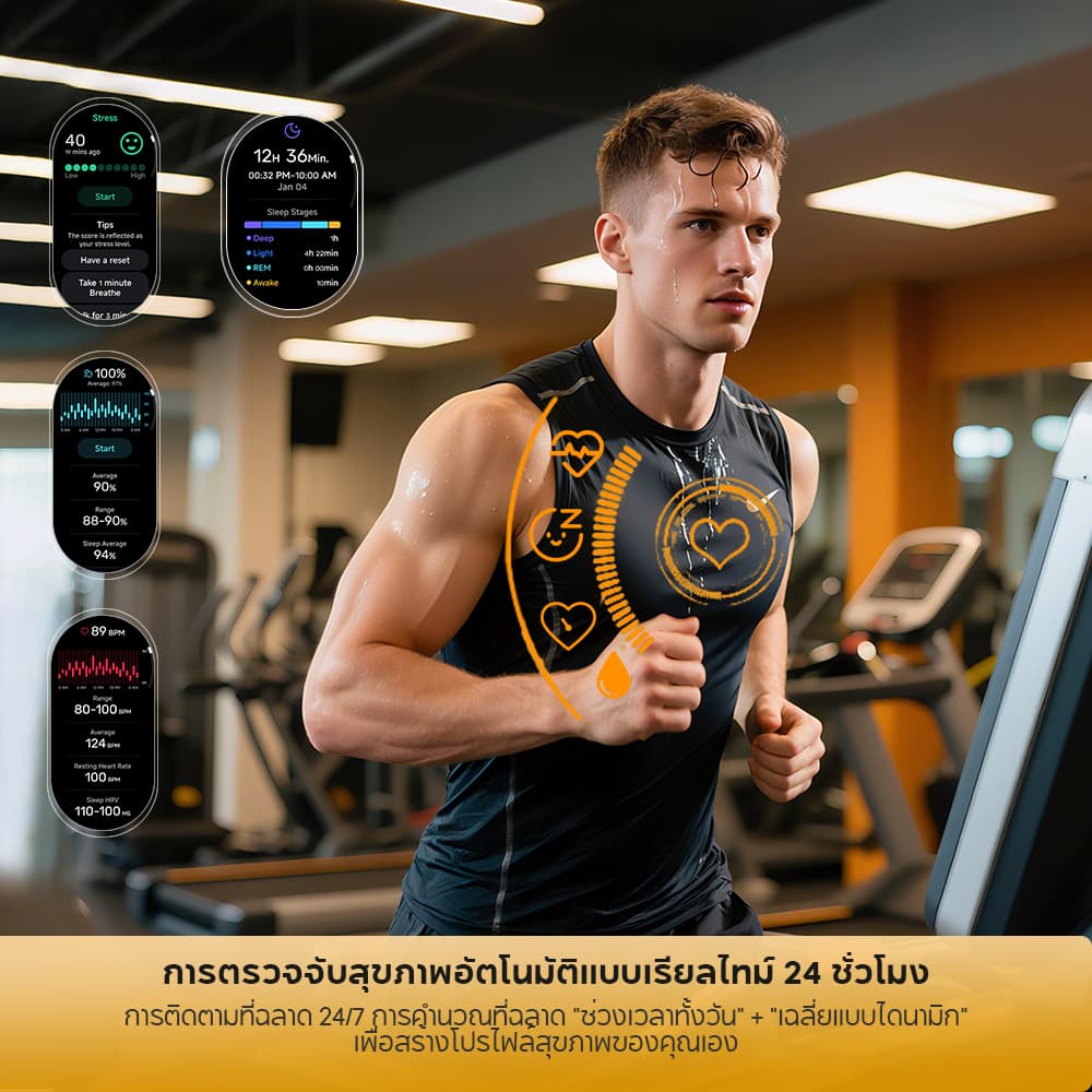 Aolon Navi R3 Ultra GPS สมาร์ทวอทช์ นาฬิกาว่ายน้ำ AMOLED นาฬิกาออกกำลังกาย กันน้ำได้ 30 เมตร 370mAh 6 ดาว Dual Band GPS https://wayoza.com