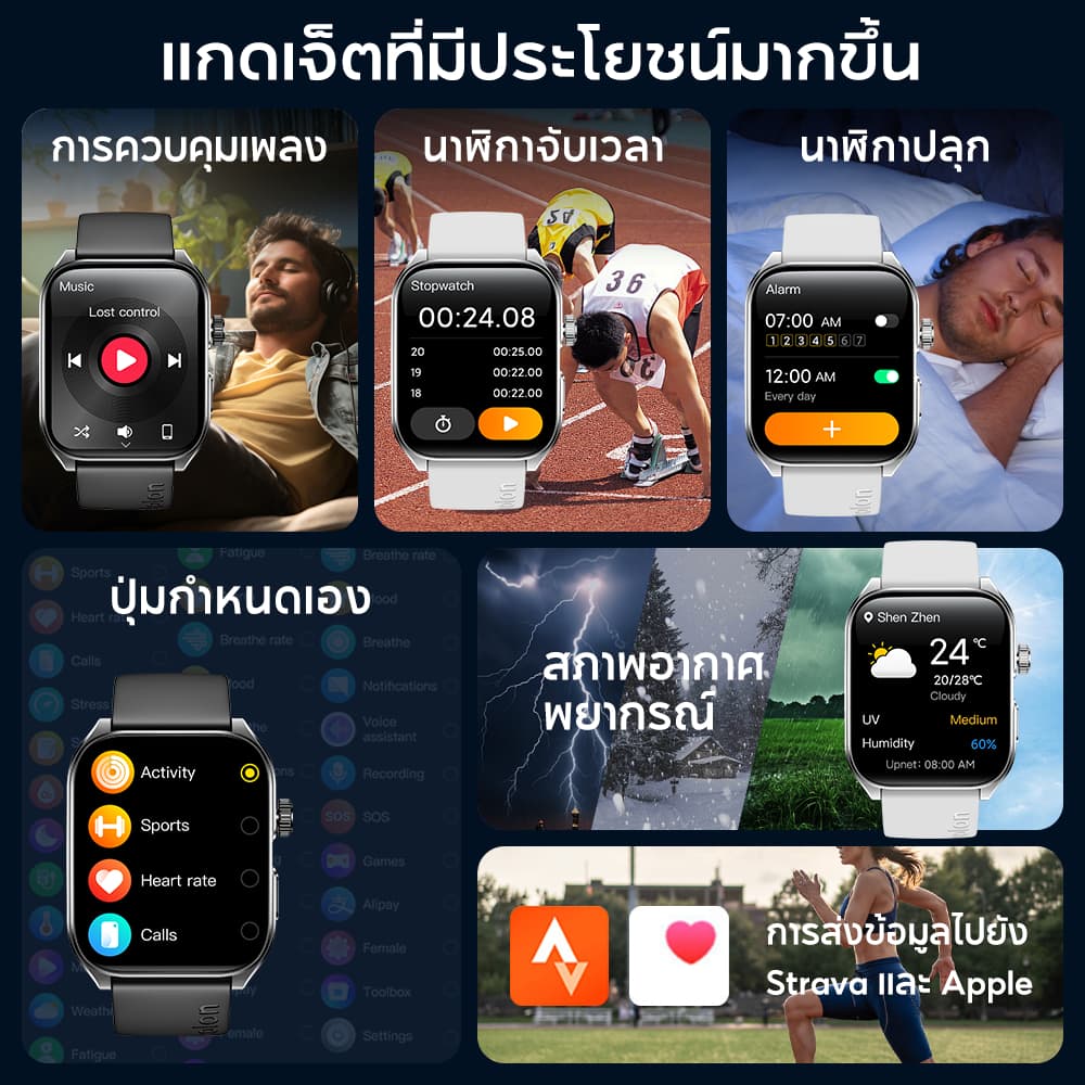 Aolon Curve 3 Ultra AMOLED สมาร์ทวอทช์ 1.93'' Bezier นาฬิกาหน้าจอโค้ง DCI-P3 ช่วงสี อัตราส่วนหน้าจอ 90% สนับสนุน strava https://wayoza.com