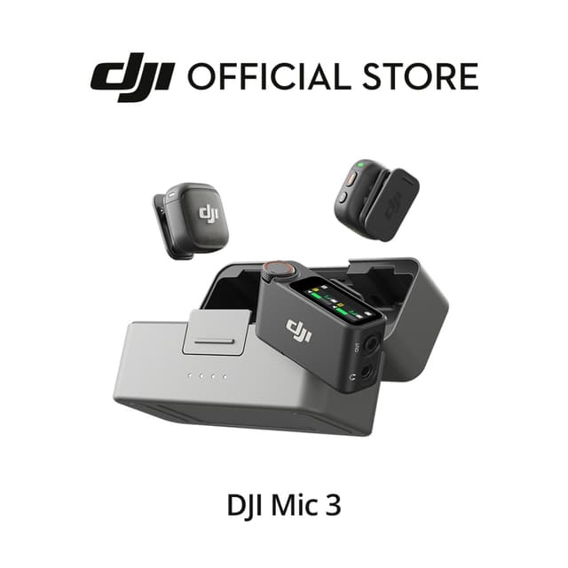 DJI Mic 3 ไมค์ไร้สาย Wireless Microphone 4TX + 8RX & Four Channal Output สำหรับบันทึกเสียงคุณภาพสูง
