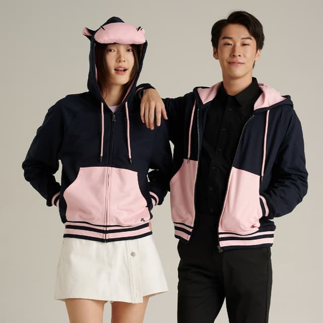 Mc JEANS Online Exclusive เสื้อกันหนาว ฮู้ดดี้ ฮิปโป Hippo Unisex แขนยาว MJHP261