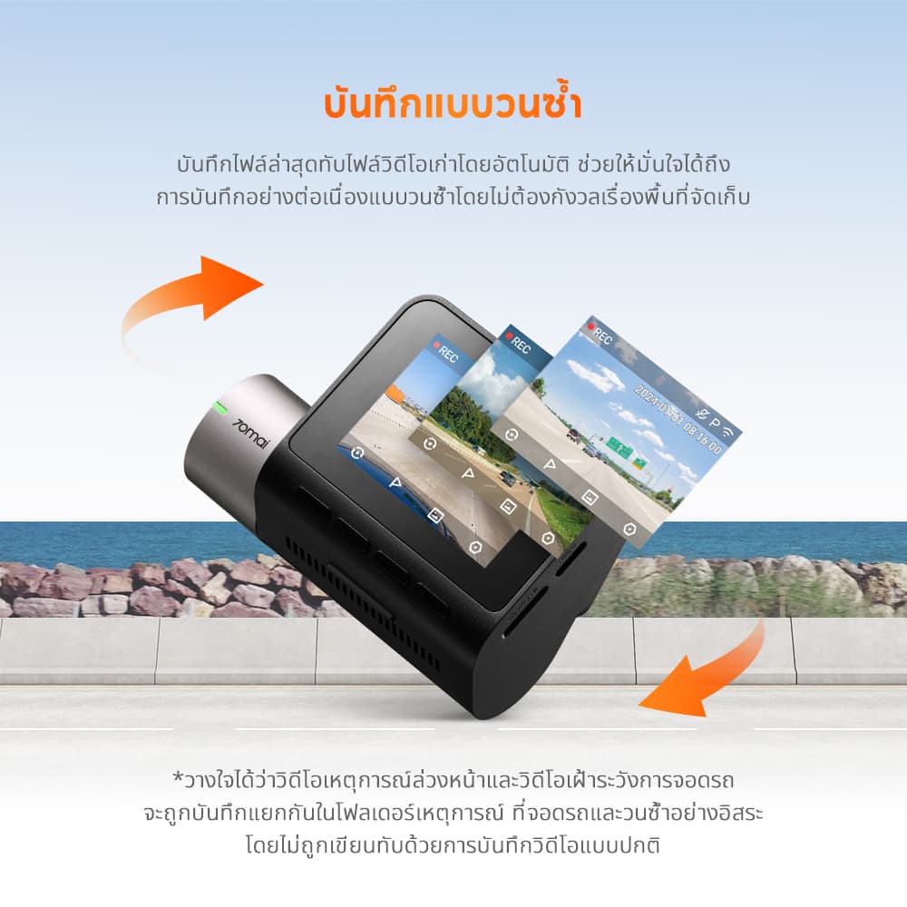 70mai A510 กล้องติดรถยนต์ 1944P Dash Cam Built-in GPS (ADAS) กล้องหลัง HD Car Camera กล้องติดรถยนต์อัฉริยะ 140 °องศามุมกว้าง https://wayoza.com