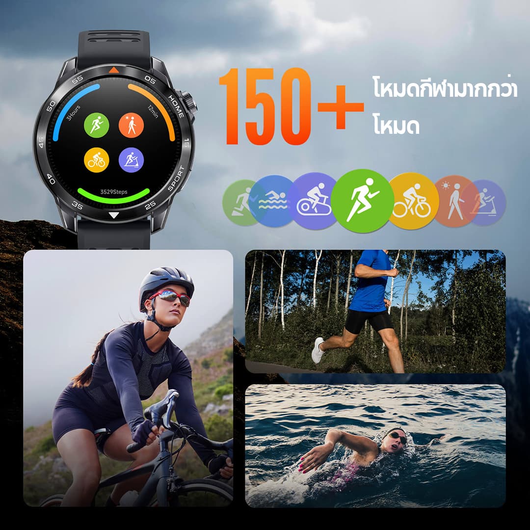 Mibro Watch GS Pro2 สมาร์ทวอทช์ คุยโทรศัพท์ได้ GPS ในตัว กันน้ำ 5ATM หน้าจอ AMOLED HD ขนาด 1.43 นิ้ว โหมดไตรกีฬา https://wayoza.com