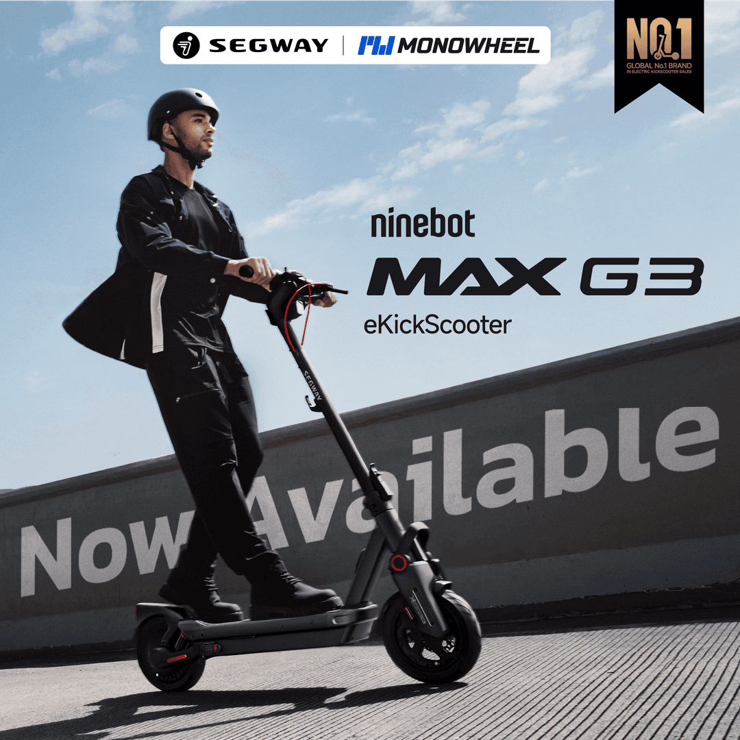 Segway Ninebot eKickScooter MAX G3 สกู๊ตเตอร์ไฟฟ้ารุ่นใหม่ วิ่งได้สูงสุดถึง 80 กม. เครื่องศูนย์ MONOWHEEL https://wayoza.com