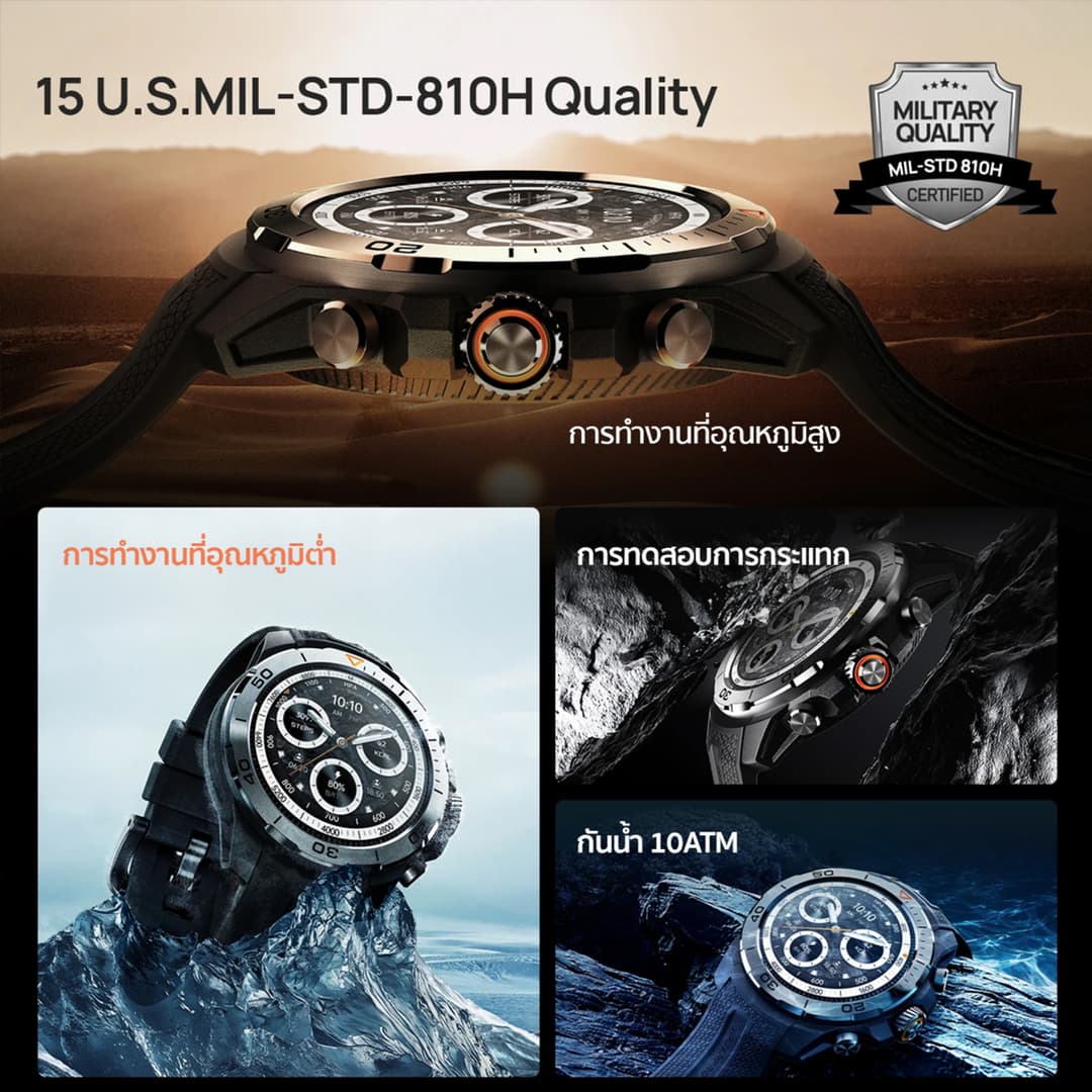 Mibro Watch GS Explorer สมาร์ทวอทช์ GPS ในตัว กันน้ำ 10ATM AMOLED 60Hz สว่าง 1500 Nit https://wayoza.com
