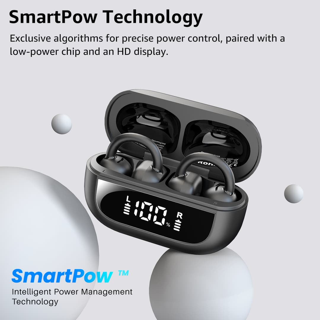 TOZO OpenRhyme หูฟังบลูทูธ หูฟังไร้สาย หูฟังคลิปออน เบสหนัก Bluetooth 5.3 แบต 8 ชม/ชาร์จ IPX5 Game Mode https://wayoza.com