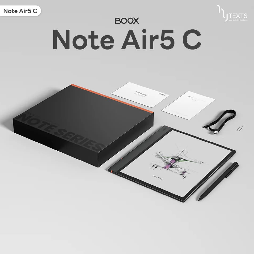 Boox Note Air5 C จอสี Kaleido3 10.3 นิ้ว CPU 8-core Android 15 Ram 6GB Rom 64GB เพิ่ม micro sd card สูงสุด 2TB E-reader https://wayoza.com