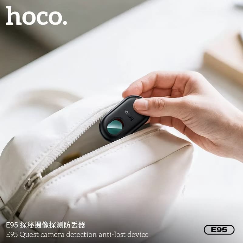 hoco รุ่น E95 ติดตามของหาย GPS Tracker + เครื่องตรวจจับกล้องแอบถ่าย รองรับเครือข่าย iOS Find My https://wayoza.com