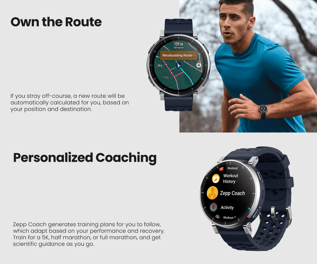 Amazfit Active 3 Premium รุ่นใหม่ หน้าจอ AMOLED 1.32" 3000nits หน้าจอ Sapphire Built-in running workouts https://wayoza.com