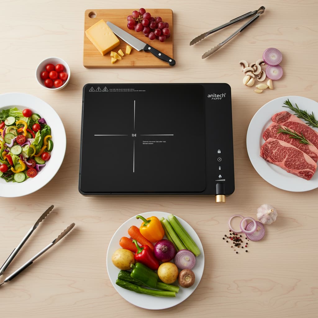 Anitech รุ่น SID1800 เตาแม่เหล็กไฟฟ้า 1800 วัตต์ ระบบสัมผัส Touch Screen สินค้ารับประกัน 2 ปี https://wayoza.com