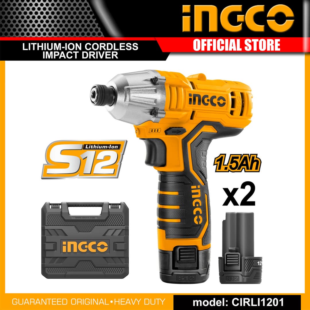INGCO รุ่น CIRLI12015 แรงบิด 100 N.m ไขควงกระแทกไร้สาย 12V https://wayoza.com