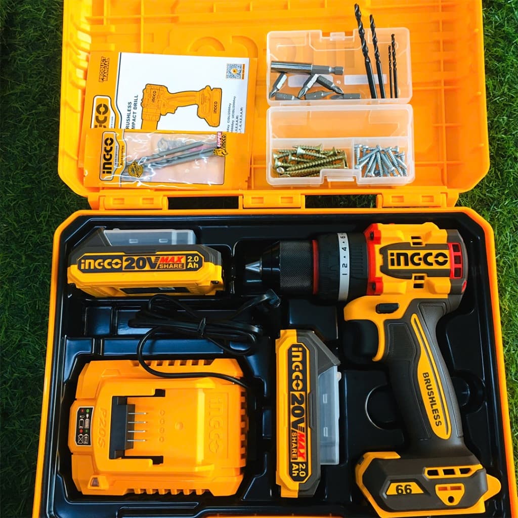 INGCO รุ่น CIDLI20668 แรงบิด 66 N.m สว่านไร้สาย 3 ระบบ เจาะ ขันสกรู กระแทก สว่านกระแทกไร้สาย 20V https://wayoza.com