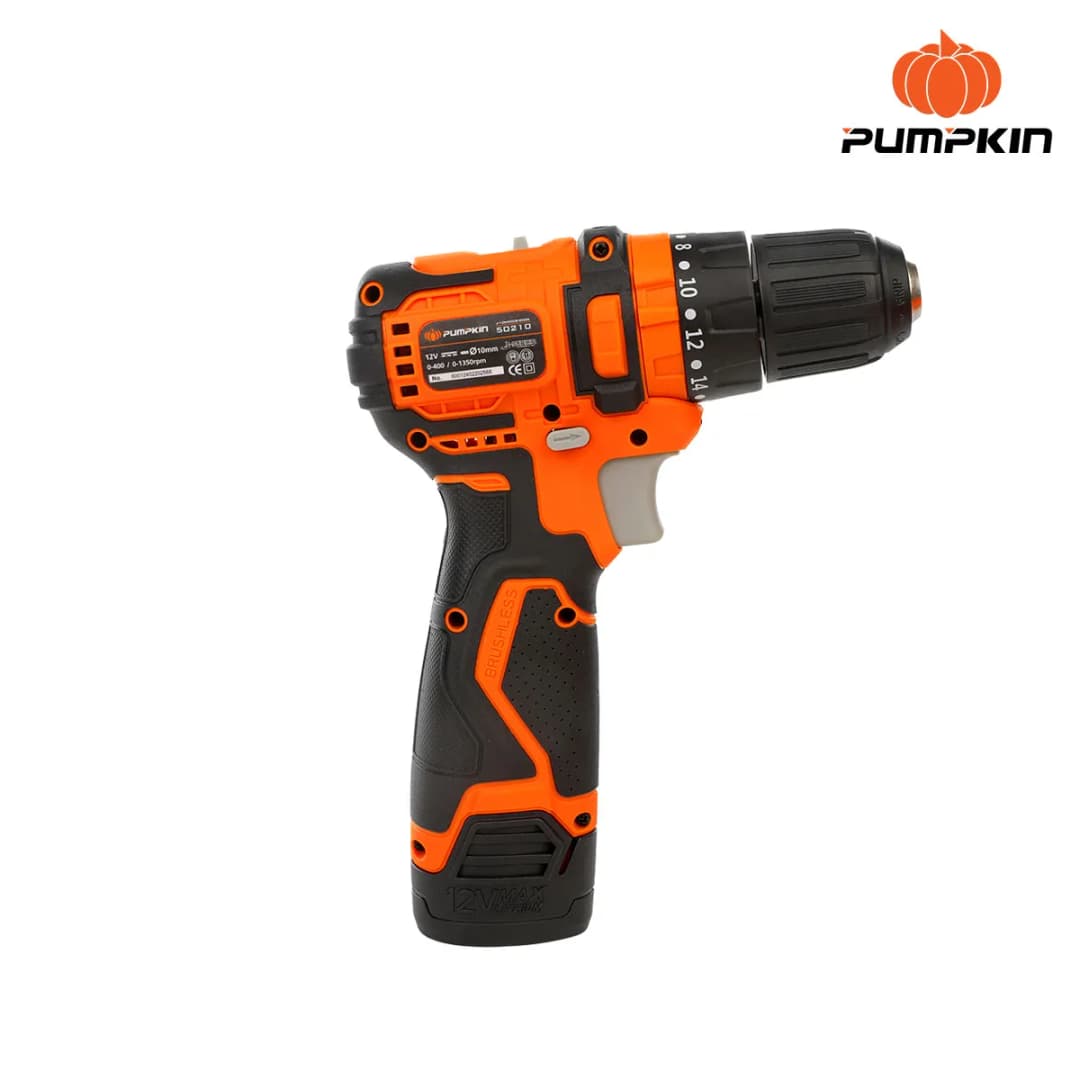 PUMPKIN รุ่น J-10IMDCB-202K แรงบิด 40 N.m สว่านไร้สาย 3 ระบบ เจาะ ขันสกรู กระแทก J-Series 12V สว่านกระแทกไร้สาย Compact ไร้แปรงถ่าน 10mm  / 50210 https://wayoza.com