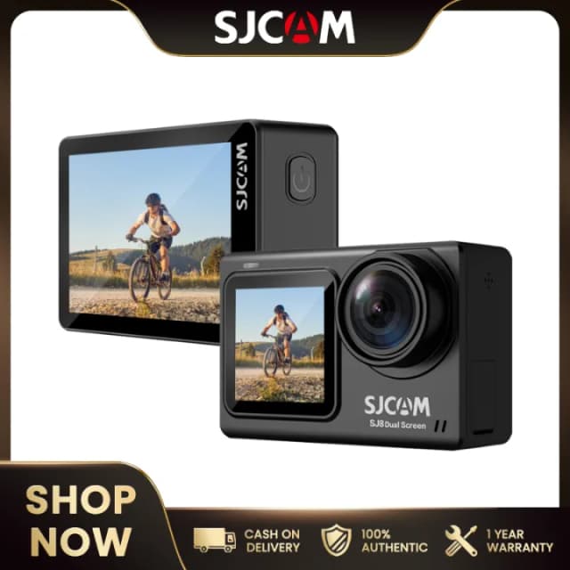 SJCAM กล้องแอคชั่น SJ8 หน้าจอคู่ Dual Screen 4K 30FPS 12MP กันน้ำได้ มี WiFi มองเห็นตอนกลางคืน กล้องกีฬาหน้าจอสัมผัส 2.33 นิ้ว
