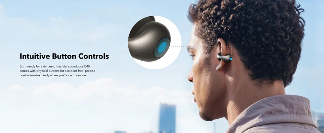SOUNDCORE C40i Flexible and Comfortable Clip-On Earbuds หูฟังบลูทูธไร้สาย หูฟังไร้สาย หูฟังบลูทูธ เสียงเบสหนัก กันน้ํา https://wayoza.com